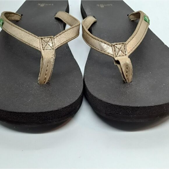 Sanuk Women's Yoga Sandals Size 9 Champagne Color - Picture 3 of 7